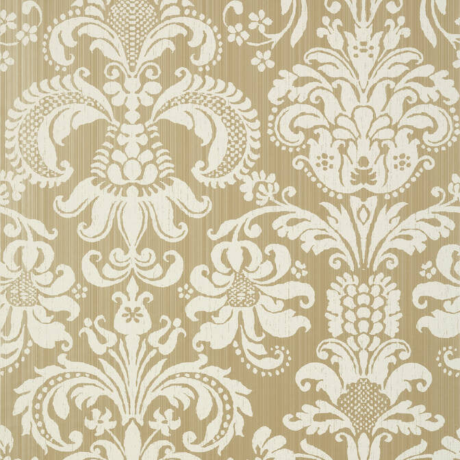 Ashley Cream on Metallic Champagne T89173 by Thibaut Wallpaper Thibaut Wallpaper Ashley Cream on Metallic Champagne T89173Wallpaper Damask Resource 4 Wallpaper U.S.A. </p><p>Repeat: V: 36 27 - Fabric Carolina -