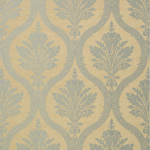 Clessidra Metallic Silver on Tan T89174 by Thibaut Wallpaper