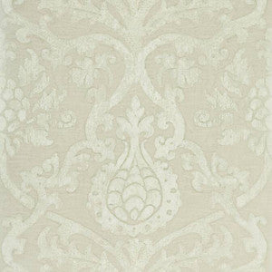 Pravata Damask Pearl T89179 by Thibaut Wallpaper