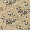 PEDIGREE - Black on Taupe by Thibaut Wallpaper