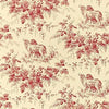 PEDIGREE - Red on Cream by Thibaut Wallpaper