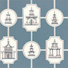ORIENTAL TOILE - Blue by Thibaut Wallpaper
