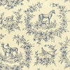 TORRINGTON - Blue on Cream by Thibaut Wallpaper