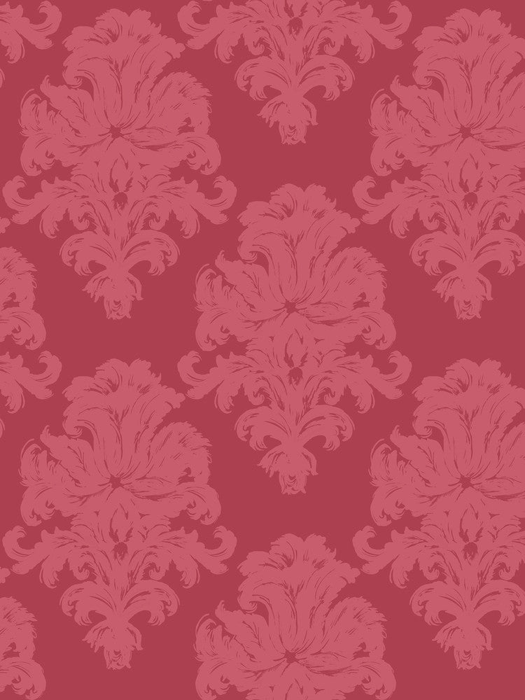 Montserrat Salmon Pink and Strawberry by Seabrook Wallpaper Tortuga United States 60.75 18" 27" - Fabric Carolina -