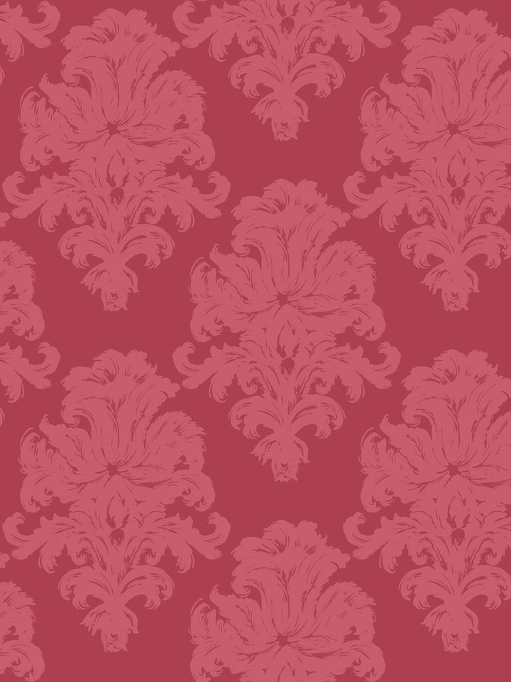Montserrat Salmon Pink and Strawberry by Seabrook Wallpaper Tortuga United States 60.75 18" 27" - Fabric Carolina -