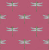 Catalina Rose Pink, Green, Metallic Silver, and Black TA20301 by Seabrook Designs Wallpaper
