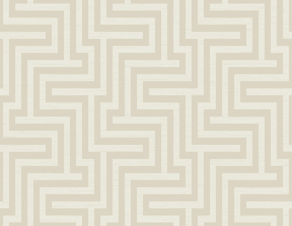 Martinique Tan and White by Seabrook Wallpaper Tortuga United States 60.75 10.4" 27" - Fabric Carolina -