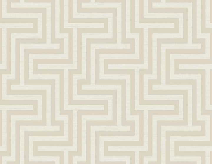 Martinique Tan and White by Seabrook Wallpaper Tortuga United States 60.75 10.4" 27" - Fabric Carolina -