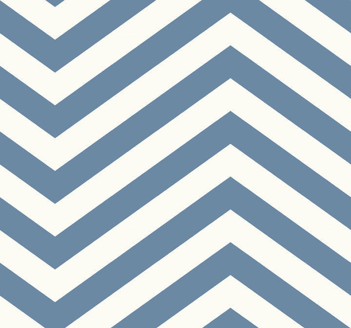 Jamaica Chevron Teal and White by Seabrook Wallpaper Tortuga United States 60.75 5" 27" - Fabric Carolina -
