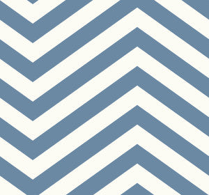 Jamaica Chevron Teal and White by Seabrook Wallpaper