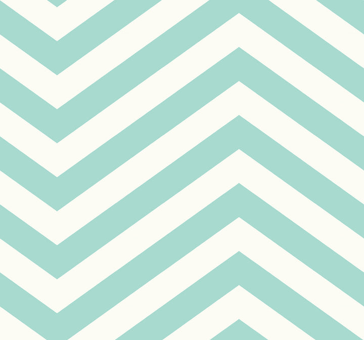 Jamaica Chevron Mist Green and Off-White by Seabrook Wallpaper Tortuga United States 60.75 5" 27" - Fabric Carolina -