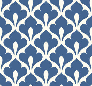Grenada Prussian Blue and White by Seabrook Wallpaper