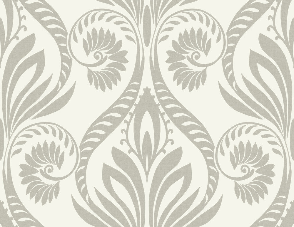 Bonaire Metallic Silver and White by Seabrook Wallpaper Tortuga United States 60.75 20.87" 27" - Fabric Carolina -