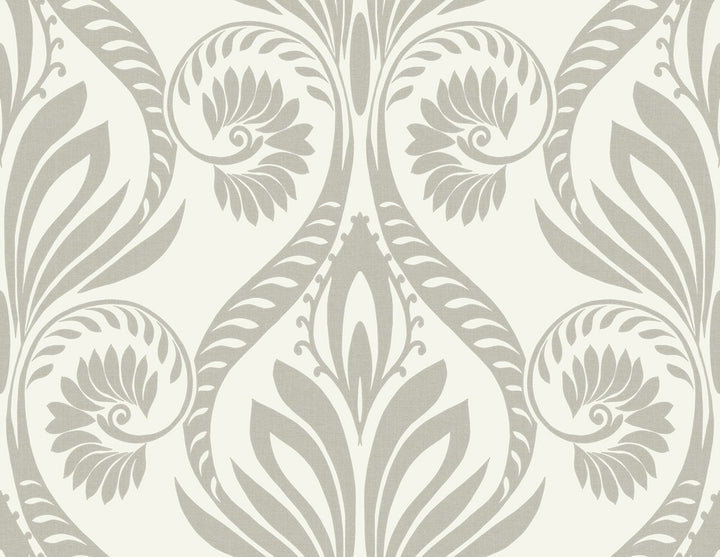 Bonaire Metallic Silver and White by Seabrook Wallpaper Tortuga United States 60.75 20.87" 27" - Fabric Carolina -