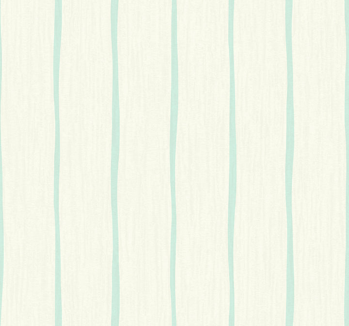 Aruba Stripe Turquoise and Off-White by Seabrook Wallpaper Tortuga United States 60.75 0" 27" - Fabric Carolina -