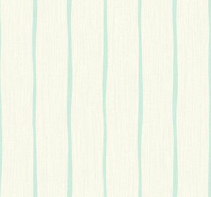 Aruba Stripe Turquoise and Off-White by Seabrook Wallpaper