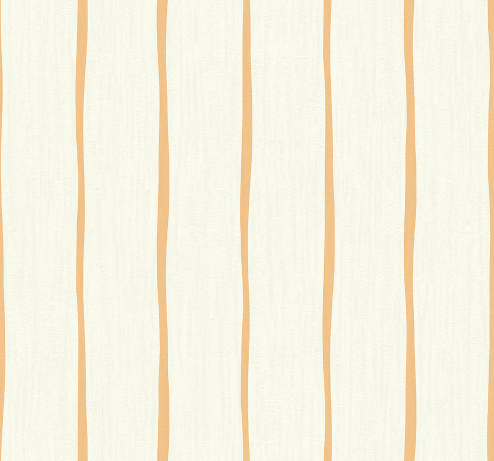 Aruba Stripe Rust Orange and Off-White by Seabrook Wallpaper Tortuga United States 60.75 0" 27" - Fabric Carolina -