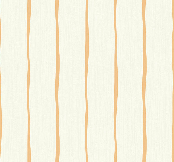 Aruba Stripe Rust Orange and Off-White by Seabrook Wallpaper Tortuga United States 60.75 0" 27" - Fabric Carolina -