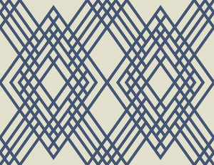 Cayman Prussia Blue and Off-White by Seabrook Wallpaper