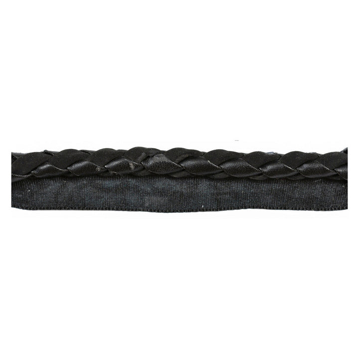 Braided Leather Cord Wlip Ebony by Kravet Design Trim BIG SKY COLLECTION POLYVINYL COTTON - 46%;COTTON - 22%;POLYURETHANE - 15%;POLYESTER - 13%;VISCOSE - 4% India LIGHT Horizontal: 0 and Vertical: 0 0.5 - Fabric Carolina -