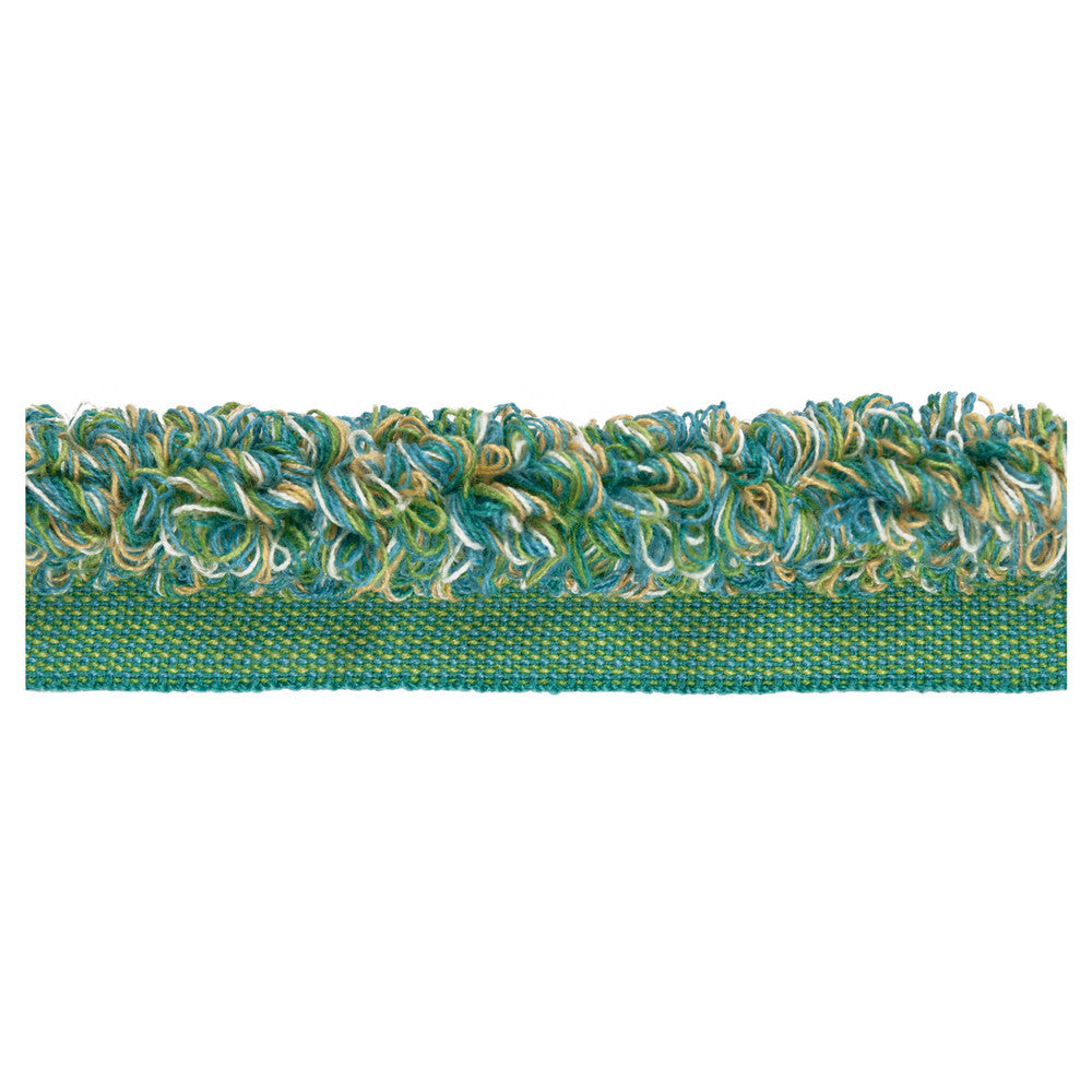 Aloha Rouche Turquoise by Kravet Design Trim - ACRYLIC - 89%;POLYESTER - 11% France LIGHT Horizontal: 0 and Vertical: 0 0.5 - Fabric Carolina -