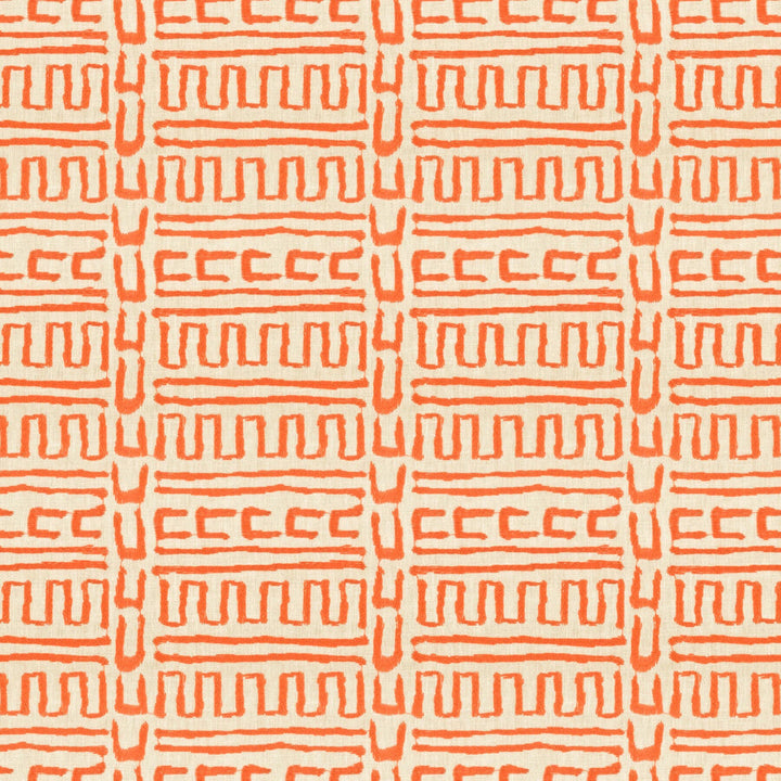 Talbot 1 Terracotta by Stout Designer Fabric Rainbow Library Mango/Cayenne 58% Polyester 42% Cotton Polyester Embroidery INDIA WYZENBEEK WEAR TEST (LIGHT DUTY) Horizontal: 9 and Vertical: 9 51 in - Swanky Fabrics -