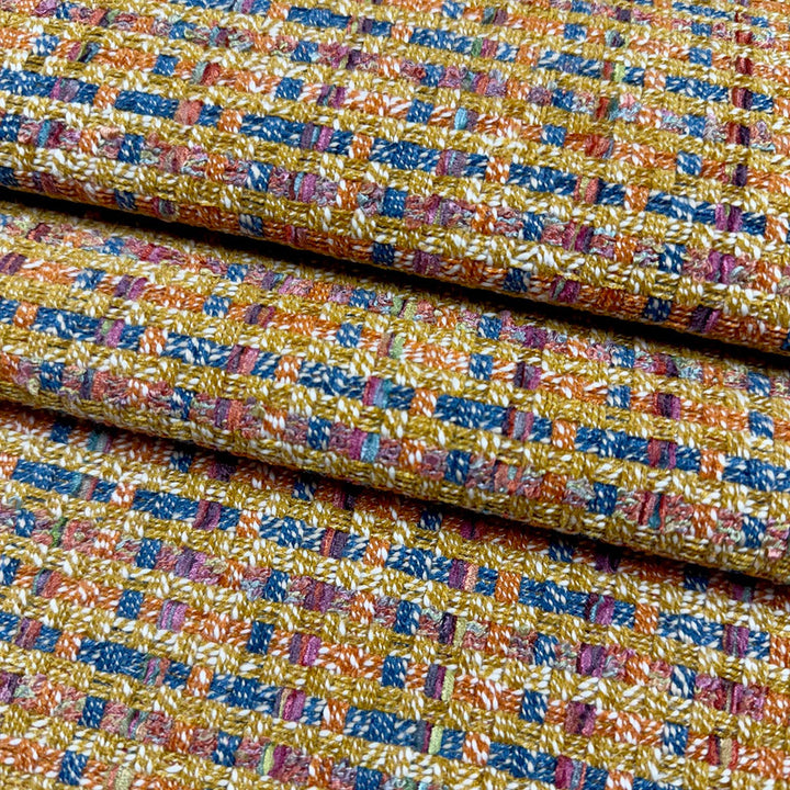 Tatum Jazzed by Magnolia Designer Fabric Required Minimum Quantity Purchase: 2 yards Content: 80% POLYESTER, 20% COTTON Origin: INDIA Repeat: Horizontal: 1.25 and Vertical: 1.375 Width: 54 Uses: Multipurpose, Upholstery