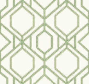Sawgrass Trellis Green Wallpaper by York Wallcoverings