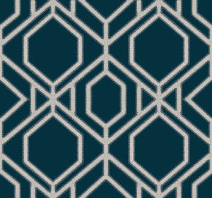 Sawgrass Trellis Navy Wallpaper by York Wallcoverings