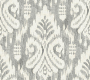 Hawthorne Ikat Grey Wallpaper by York Wallcoverings