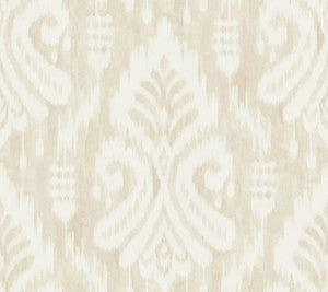 Hawthorne Ikat Beige Wallpaper by York Wallcoverings
