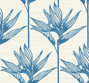 Bird of Paradise Blue Wallpaper by York Wallcoverings