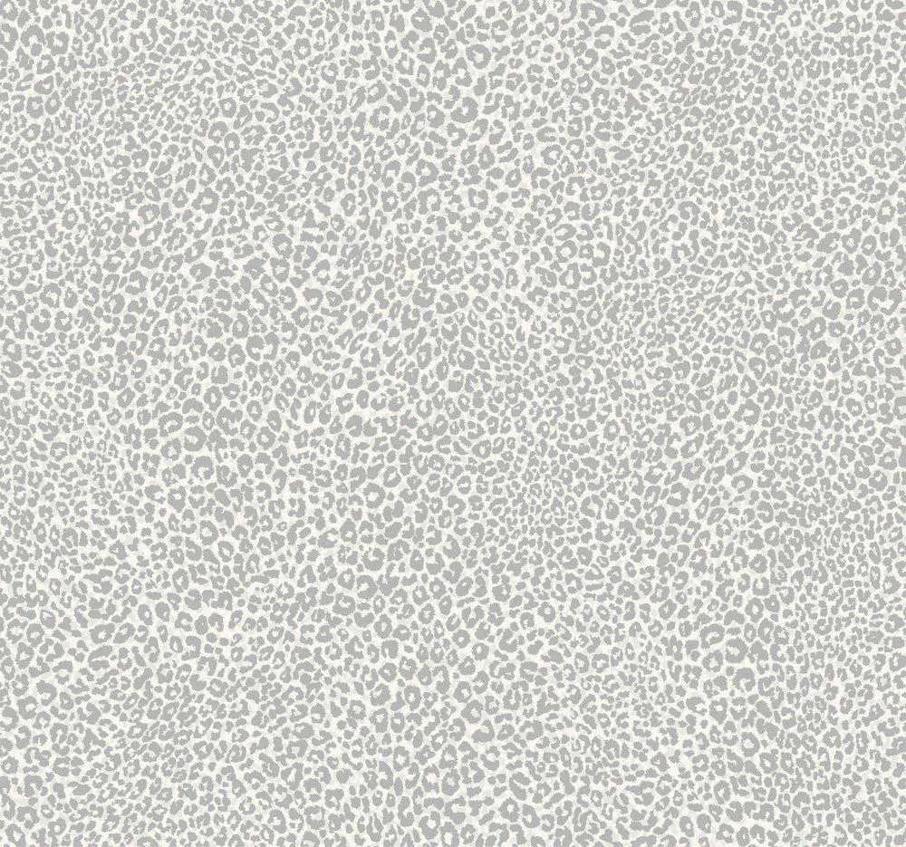 Leopard King Grey Wallpaper by York Wallcoverings Tropics Resource Library Covers about 60.8 square feet 27-in by 27-ft long roll Prepasted 25.25 - Fabric Carolina -
