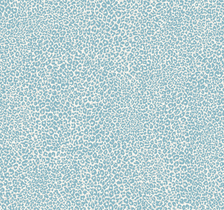 Leopard King Blue Wallpaper by York Wallcoverings Tropics Resource Library Covers about 60.8 square feet 27-in by 27-ft long roll Prepasted 25.25 - Fabric Carolina -