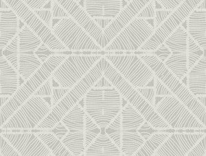 Diamond Macrame Grey Wallpaper by York Wallcoverings