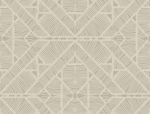 Diamond Macrame Taupe Wallpaper by York Wallcoverings