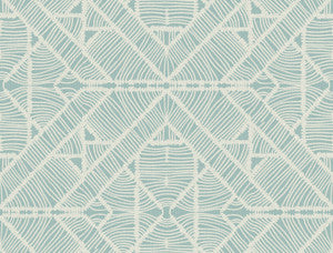 Diamond Macrame Aqua Wallpaper by York Wallcoverings