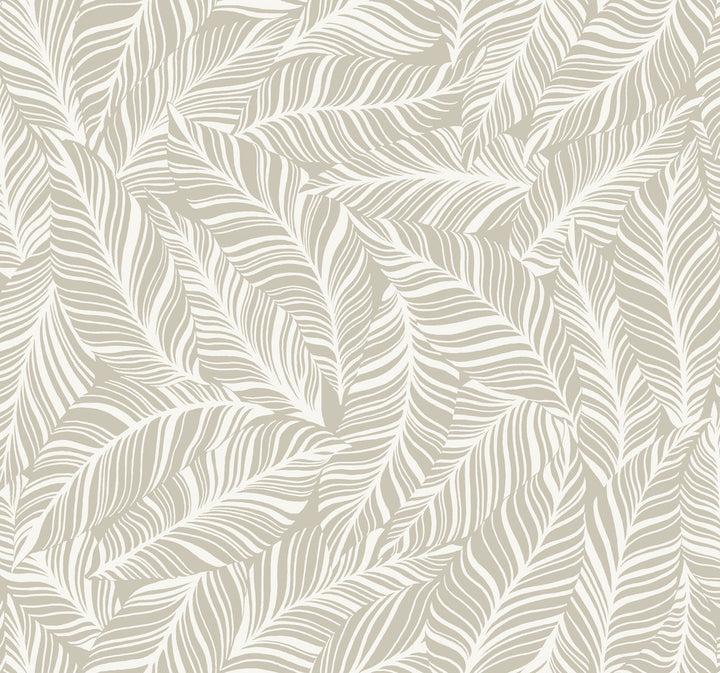 Rainforest Canopy Cream Wallpaper by York Wallcoverings Tropics Resource Library Covers about 60.8 square feet 27-in by 27-ft long roll Prepasted 25.25 - Fabric Carolina -