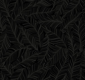Rainforest Canopy Black Wallpaper by York Wallcoverings