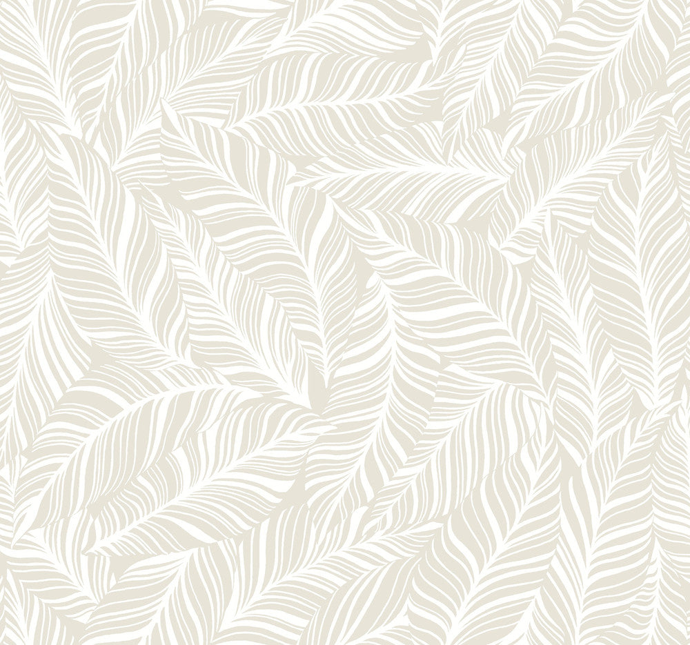 Rainforest Canopy Pearl Wallpaper by York Wallcoverings Tropics Resource Library Covers about 60.8 square feet 27-in by 27-ft long roll Prepasted 25.25 - Fabric Carolina -
