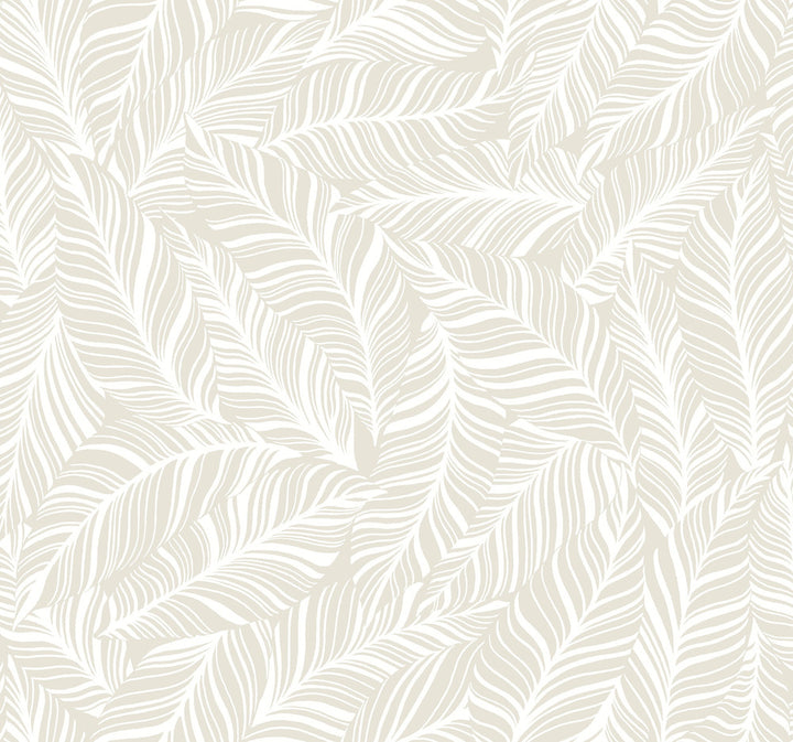 Rainforest Canopy Pearl Wallpaper by York Wallcoverings Tropics Resource Library Covers about 60.8 square feet 27-in by 27-ft long roll Prepasted 25.25 - Fabric Carolina -