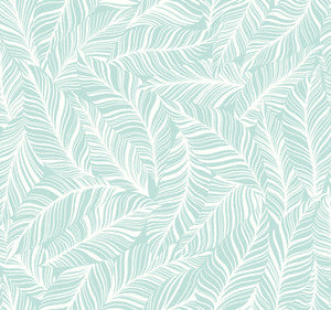Rainforest Canopy Aqua Wallpaper by York Wallcoverings
