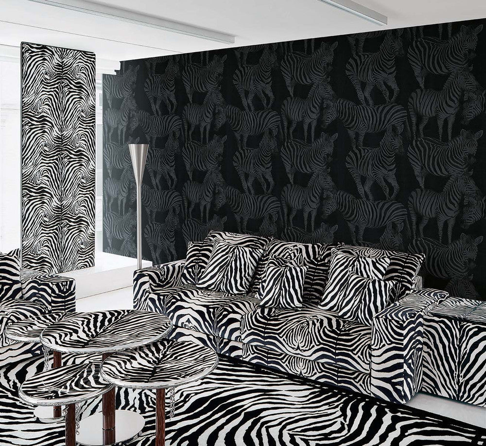 Zebra Romance Misterioso TCW007TCAHOUZ018 by Dolce & Gabbana Casa Designer Wallpaper