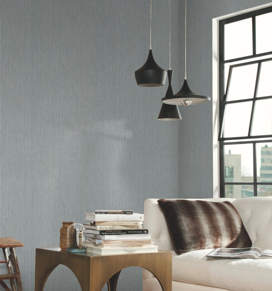 Petite Metro Tile White Wallpaper by York Wallcoverings Designer