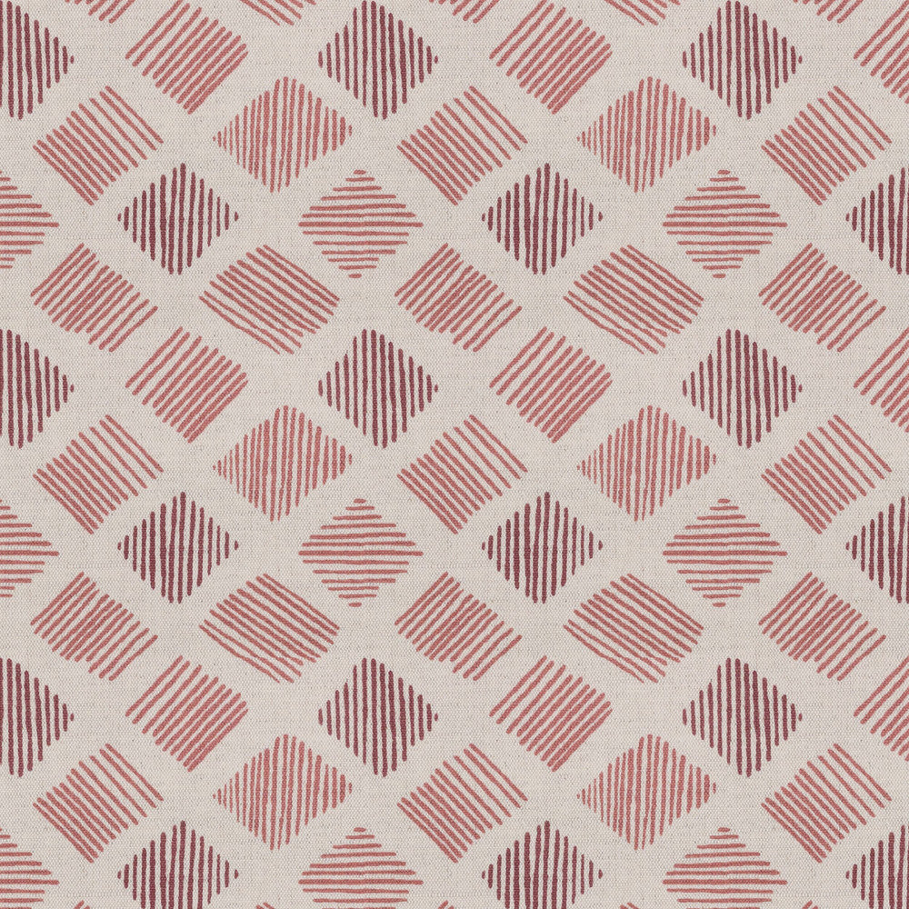 Teaneck 1 Tearose by Stout Fabric THE ART OF COLOR HANDCRAFTED 59%COT 41%LIN INDIA Horizontal: 4.250 and Vertical: 3.875 54 in - Fabric Carolina -