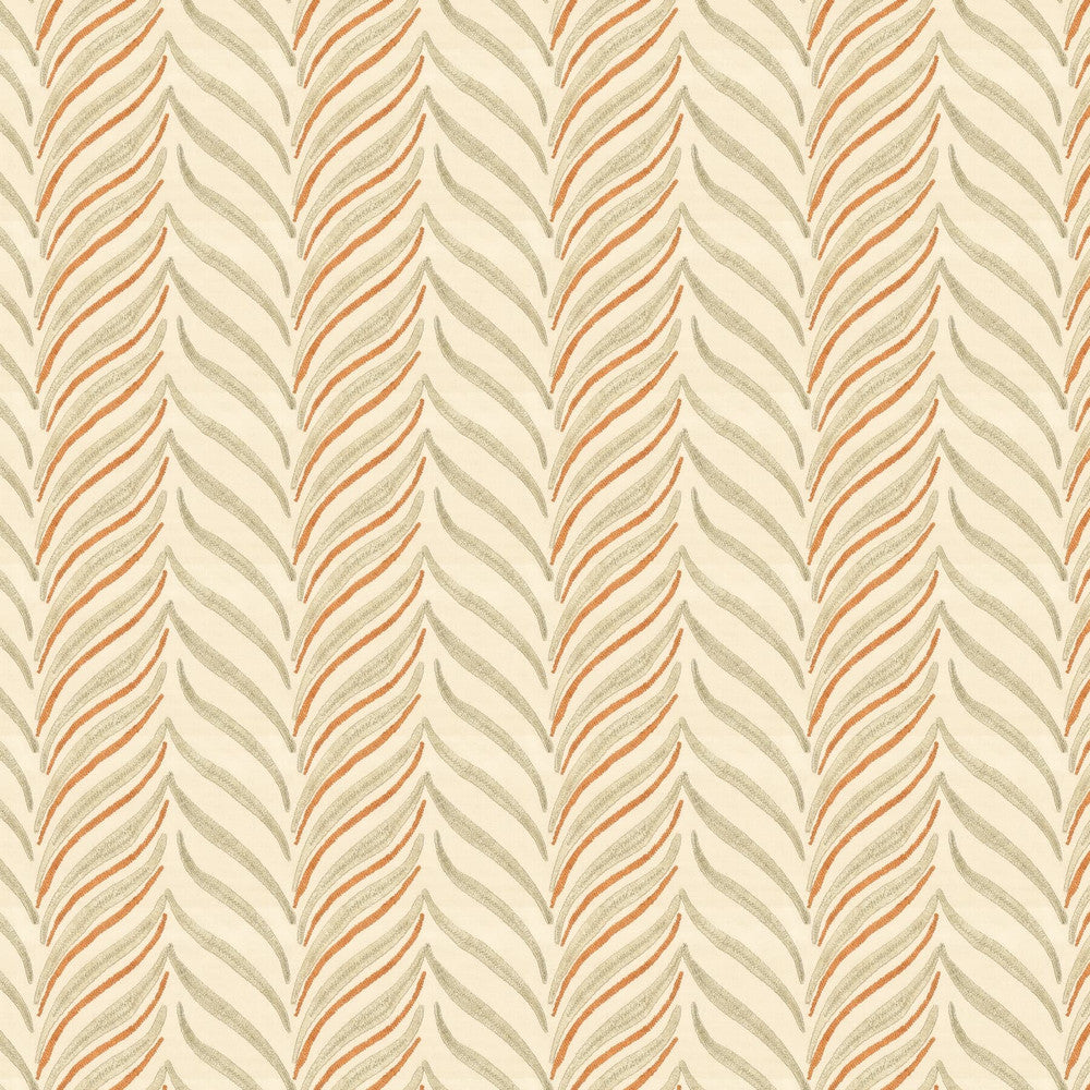 Teawagon 1 Clay by Stout Fabric RAINBOW LIBRARY MANGO/CAYENNE 100%COT %BEMB INDIA Horizontal: 6.5 and Vertical: 4.125 51 in - Fabric Carolina -