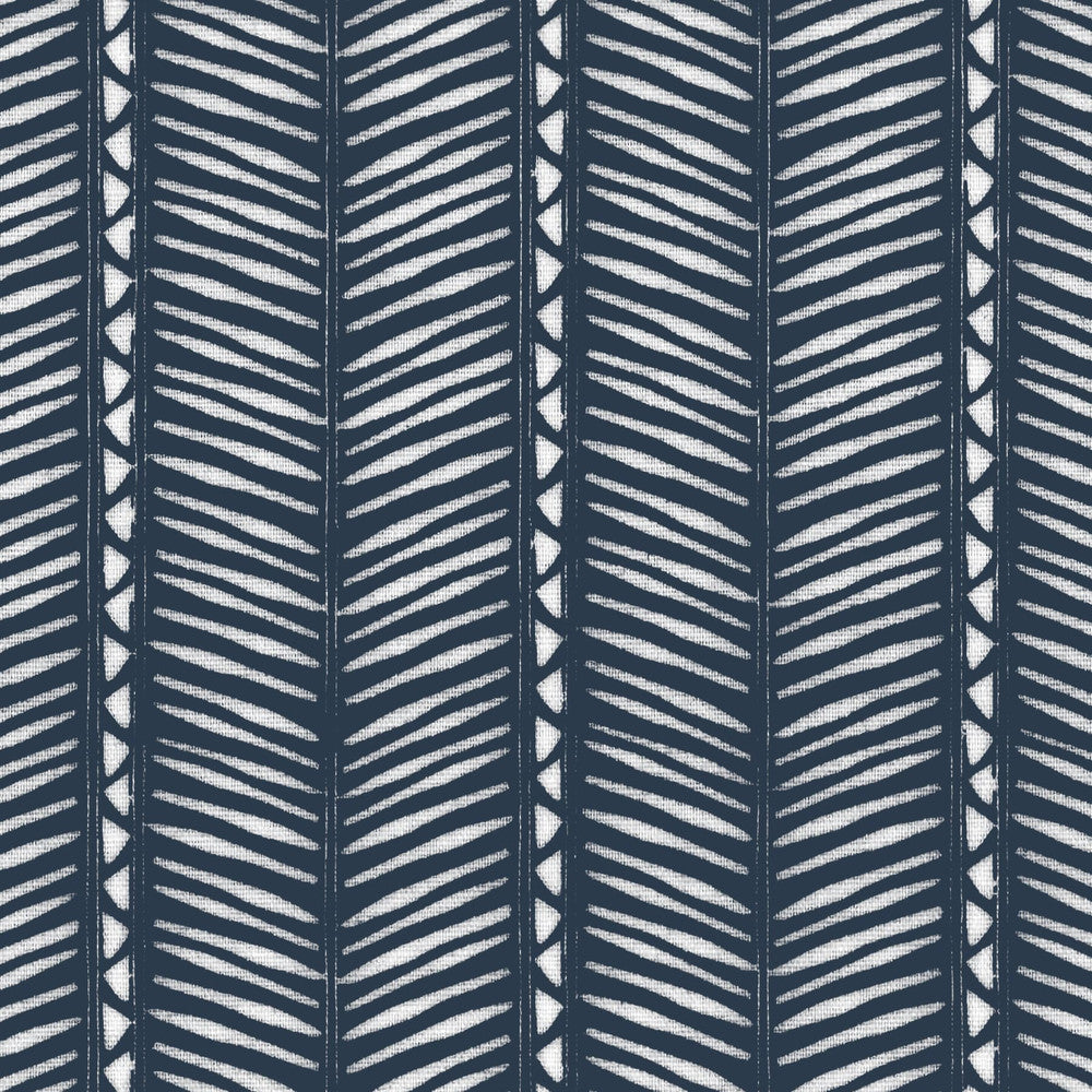 Teeter 3 Navy by Aoc Fabric LA BELLA VITA 50%COT 50%LIN USA CATB 117-2013 Horizontal: 3.625 and Vertical: 1.25 54 in - Fabric Carolina -