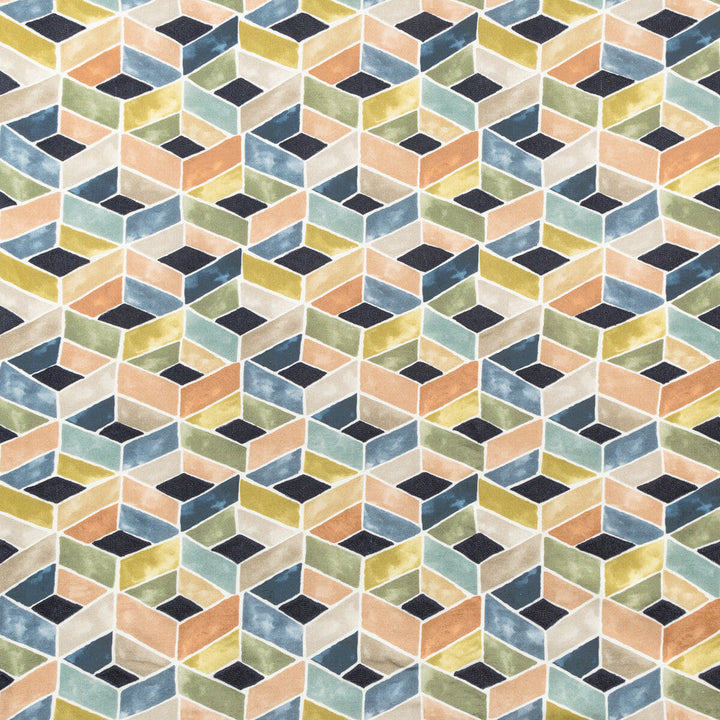 Tesserae Indigo Multi by Kravet Couture Designer Fabric MODERN COLORS-SOJOURN COLLECTION LINEN - 77%;ACRYLIC - 23% India Horizontal: 13.4 and Vertical: 13.2 53.5 - Swanky Fabrics -