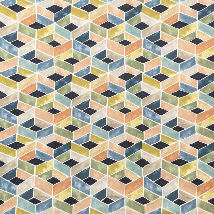 Tesserae Indigo Multi by Kravet Couture Fabric MODERN COLORS-SOJOURN COLLECTION LINEN - 77%;ACRYLIC - 23% India Horizontal: 13.4 and Vertical: 13.2 53.5 - Fabric Carolina -