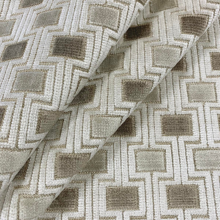 Tetris Natural by Magnolia Fabric - 55% Polyester, 45% Viscose India 100000 Horizontal: 1.75 and Vertical: 2.13 55.75" - Fabric Carolina -